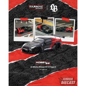   (Előrendelés) Tarmac NISSAN GT-R (R35) LB WORKS TYPE 2 BLACK ADVAN 2026