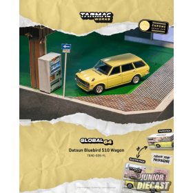   (Előrendelés) Tarmac DATSUN 510 BLUEBIRD WAGON  YELLOW 1973 (dobozos--Chase esély)