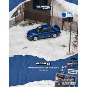   (Előrendelés) Tarmac MITSUBISHI LANCER GSR EVOLUTION 2 BLUE 1994 (dobozos)