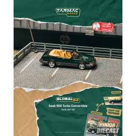   (Előrendelés) Tarmac SAAB 900 TURBO CABRIOLET  DARK GREEN 1997 (dobozos--Chase esély)