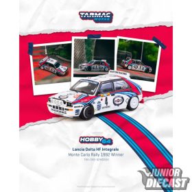   (Előrendelés) Tarmac 1992 Lancia Delta HF Integrale #4 Didier Auriol/Bernard Occelli Monte Carlo Rally Winner