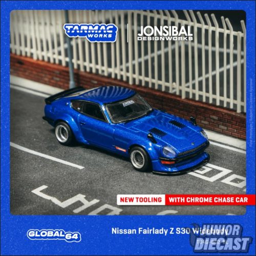 (Előrendelés) Tarmac Nissan Fairlady Z S30 Widebody Designed by Jon Sibal, kék
