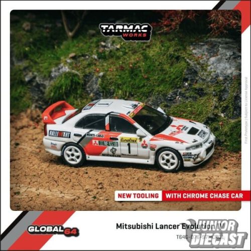 (Előrendelés) Tarmac 1997 Mitsubishi Lancer Evolution IV Rallye Monte-Carlo #1 Tommi Mäkinen/Seppo Harjanne
