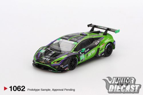 (Előrendelés) Mini GT AMBORGHINI HURACAN GT3  EVO2 #78 FORTE RACING DAYTONA 24  HRS 2024 (bliszteres)