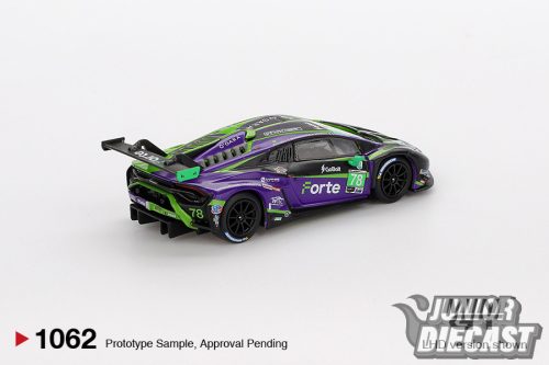 Mini GT LAMBORGHINI HURACAN GT3  EVO2 #78 FORTE RACING DAYTONA 24  HRS 2024 (dobozos)