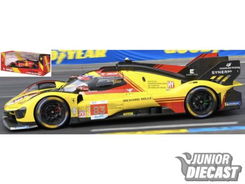 (Előrendelés) Burago 1/24 2024 Ferrari 499P #83 Kubica/Yifei/Scarcman 24h Le Mans 2024