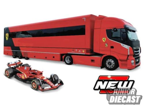 (Előrendelés) Burago 1/43 2023 Iveco S-way 570 Racing Transporter with SF-23 #16 Chales Leclerc