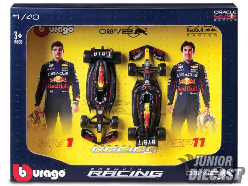 (Előrendelés) Burago 1/43 2024 Red Bull RB20 #1 Max Verstappen with #11 Sergio Perez-2 autós szett