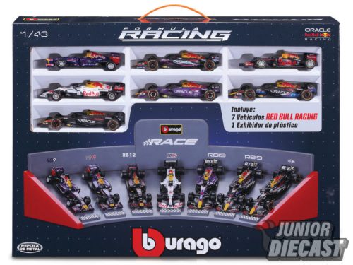 (Előrendelés) Burago 1/43 Red Bull 7 autós szett 