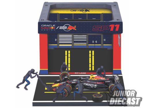 (Előrendelés) Burago 1/43 2023 Red Bull RB19 #11 Sergio Perez, Pit Pass szett