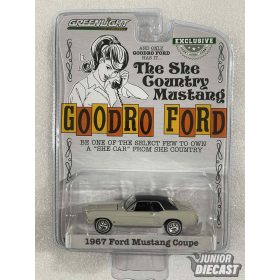   Greenlight 1967 Ford Mustang Coupe *She Country Special* Bill Goodro Ford Denver Colorado, autumn smoke