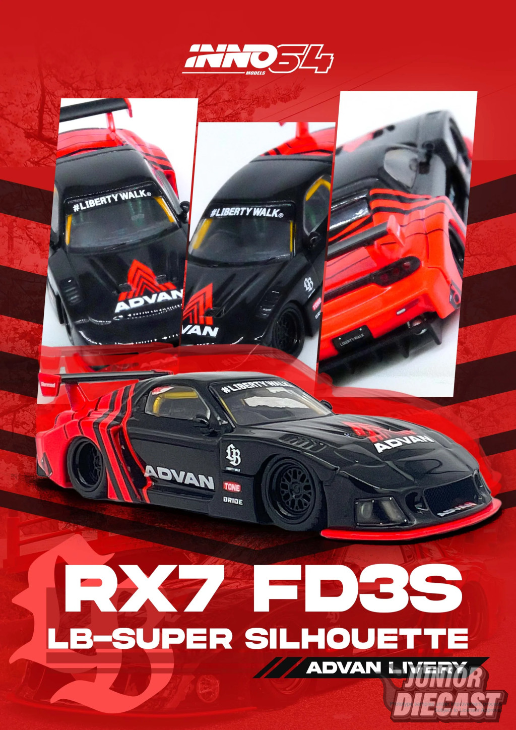 INNO 64 LBWK Mazda RX7 (FD3S) LB Super Silhouette *Advan Liv
